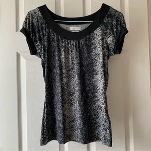 Van Hussein black & white printed top size XS
